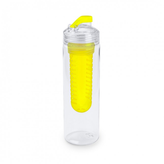 Botella promocional con accesorio para fruta color amarillo