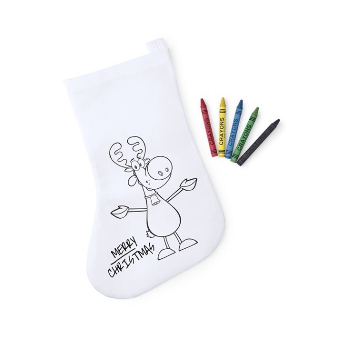 Calcetín de navidad para colorear