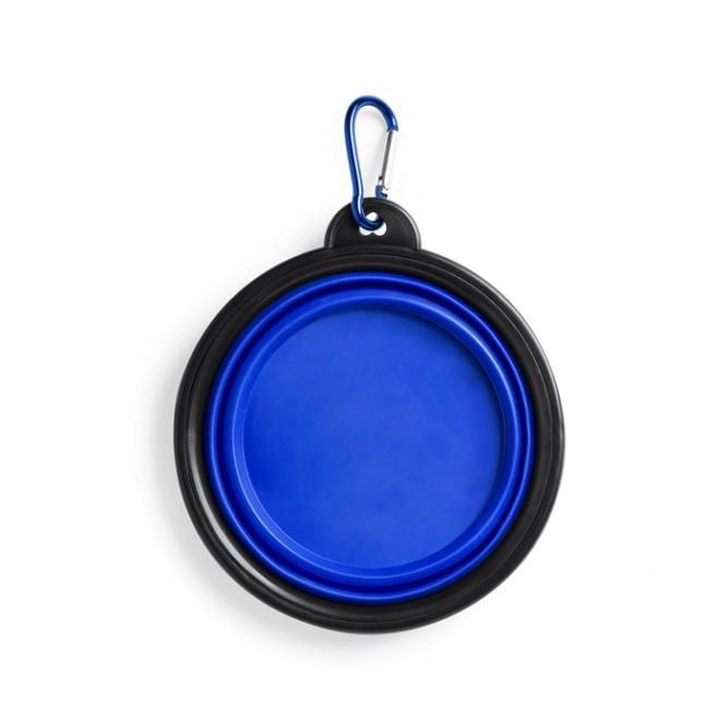 Bol plegable para mascotas personalizado color azul vista principal