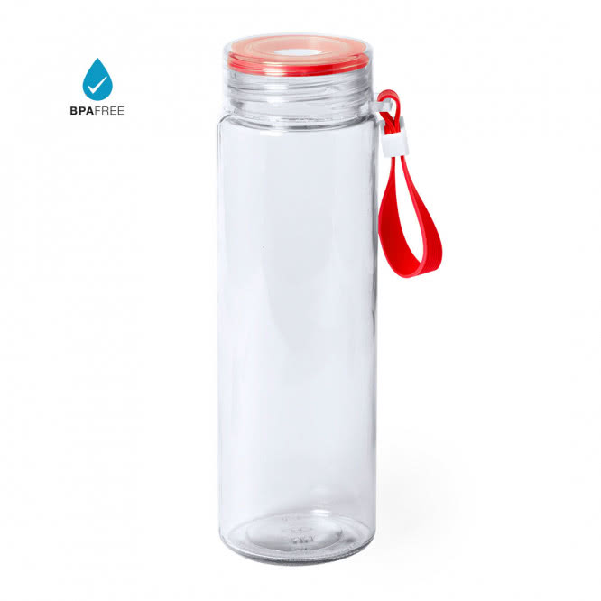 Botella sin BPA personalizada rojo