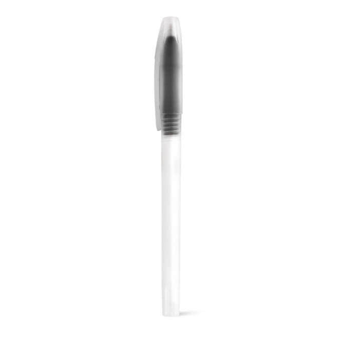 Bolígrafo con tapón transparente y color color negro