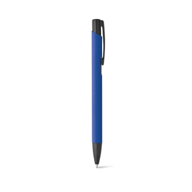 Bolígrafo de aluminio con cuerpo de color color azul real