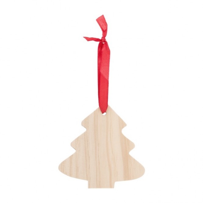 Adorno de árbol hecho de madera