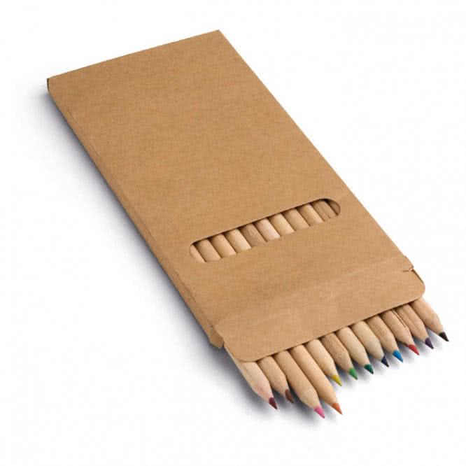 Caja de 12 lápices de colores tamaño medio