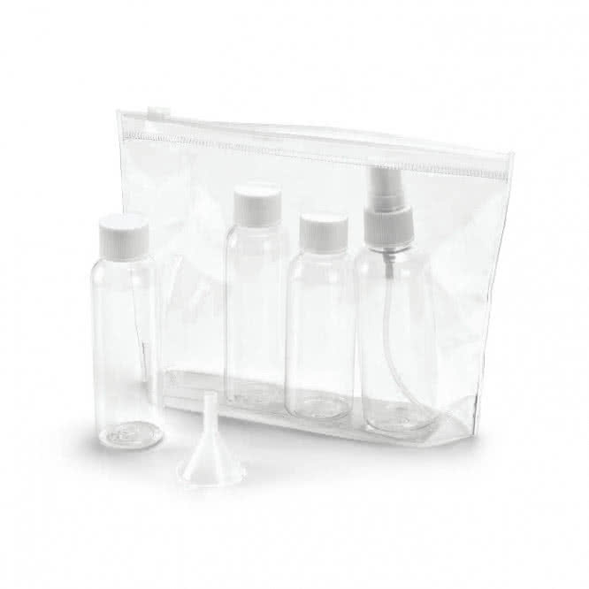 Neceser con envases color transparente