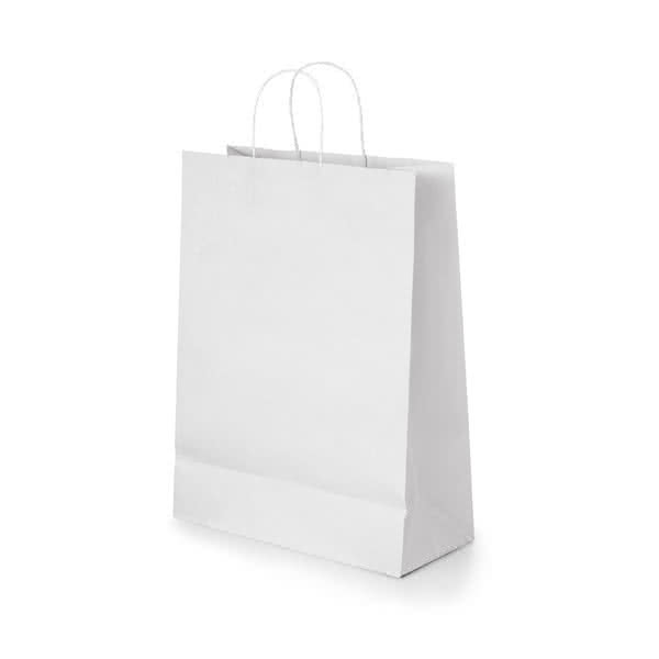 Bolsa kraft personalizada pequeña de cartón blanco