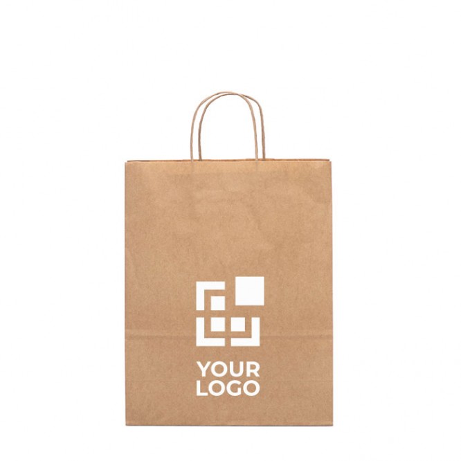 Bolsa kraft personalizada mediana vista principal