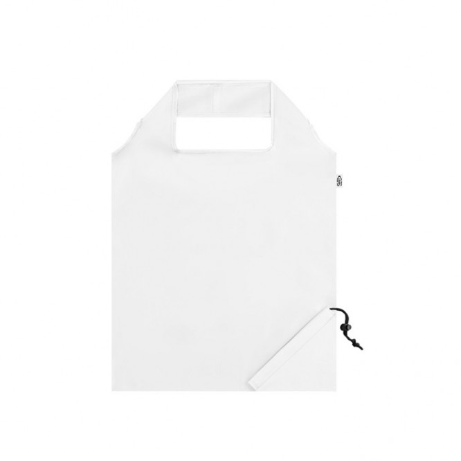 Bolsa plegable de plástico reciclado color blanco