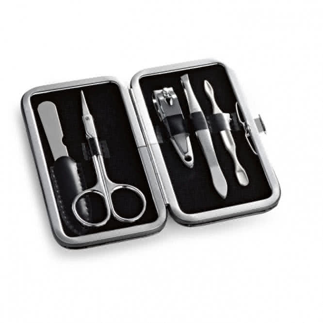 Set exclusivo de manicura en blanco color blanco con logo