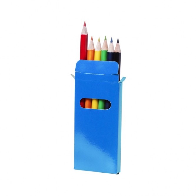 6 colores en caja personalizable llamativa color azul