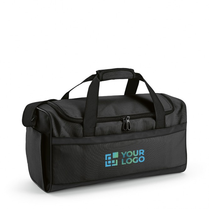 Bolsa de deporte en RPET con correas negras reflectantes