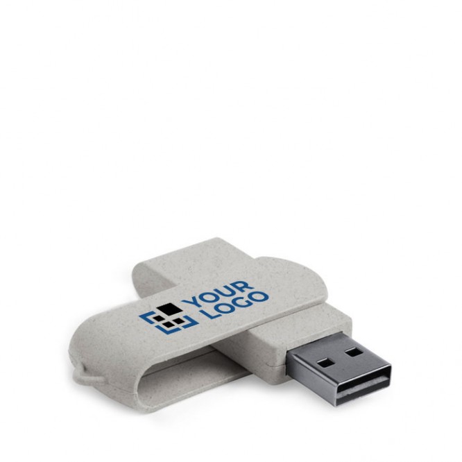 Memoria USB Rotatoria de Bambú con clip metálico Personalizada, Desde  4,00€