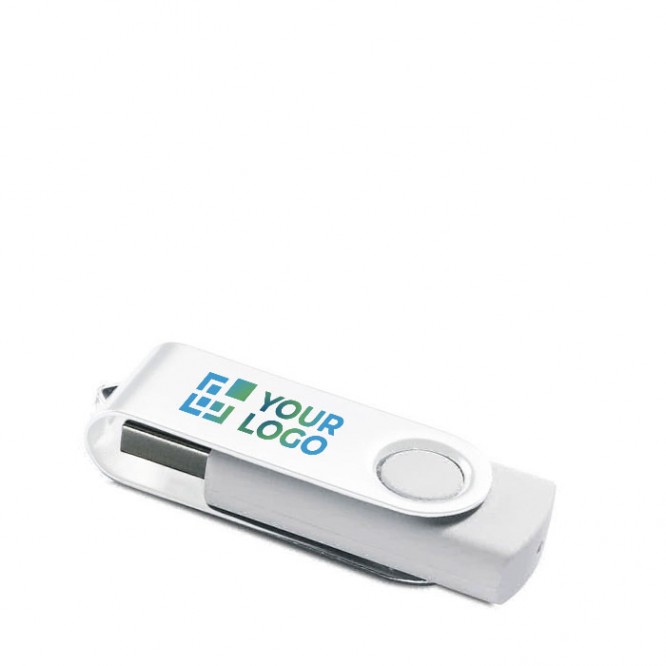 USB giratorio con clip blanco color negro