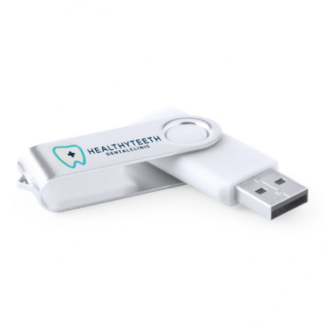 USB antibacterianos personalizados color blanco