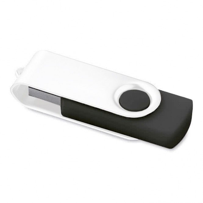 USB giratorio con clip blanco color negro