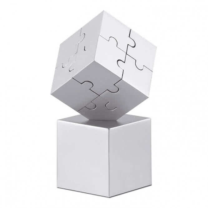 Puzzle 3D metálico y magnético