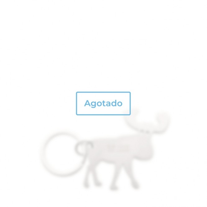 Llavero y abrebotellas de aluminio reciclado en forma de reno color plateado mate vista de impresión - Agotado Llavero y abrebotellas de aluminio reciclado en forma de reno color plateado mate vista de impresión - Agotado