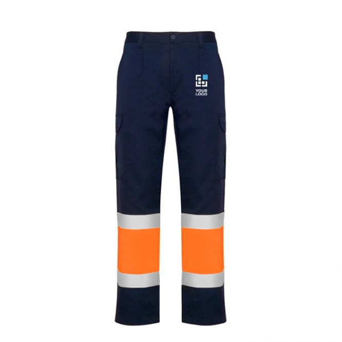 Pantalón laboral alta visibilidad con bolsillos 200 g/m2 Roly Naos 