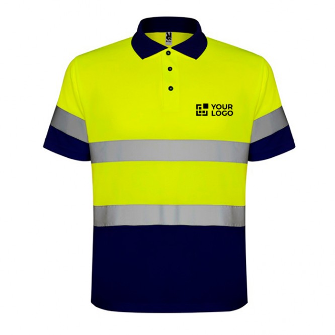 Polo laboral de alta visibilidad de poliéster 170 g/m2 Roly Polaris 