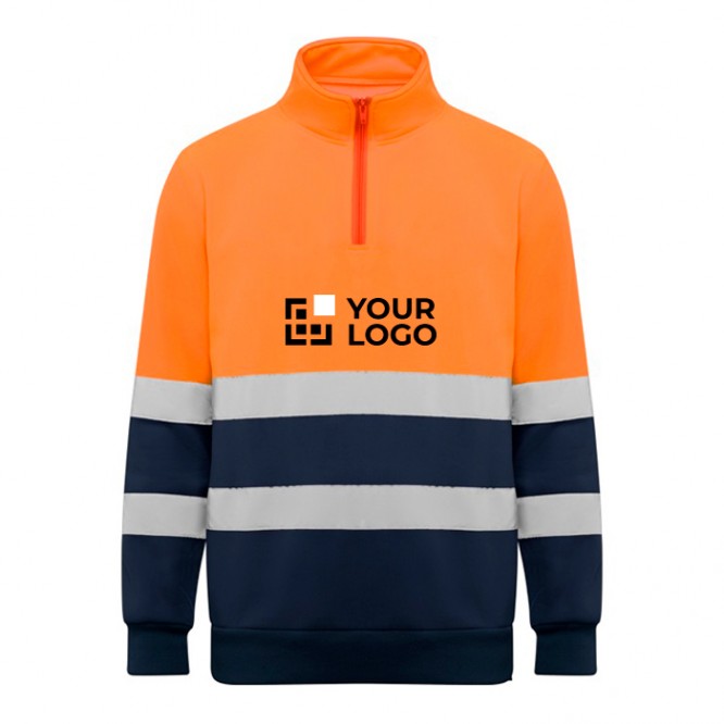 Sudadera laboral alta visibilidad de felpa 280 g/m2 Roly Spica 