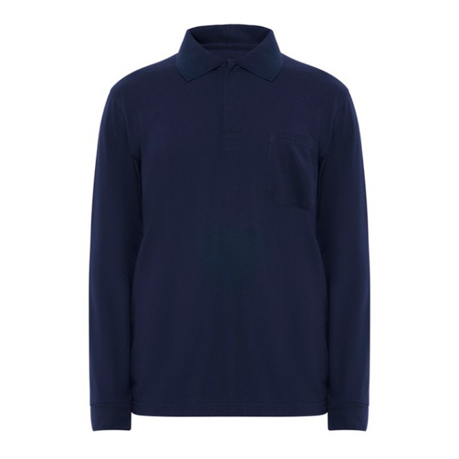 Polo de manga larga ignífugo con tapeta de 3 botones 220 g/m2 Roly Santana 