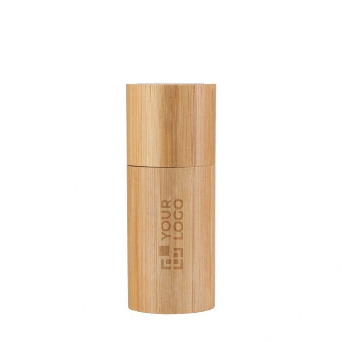 Molinillo hecho de bambú para especias con tapón a juego