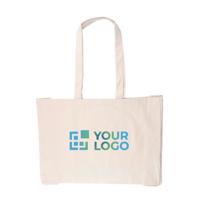 Bolsa de la compra de algodón natural Oeko-Tex® 220 g/m2