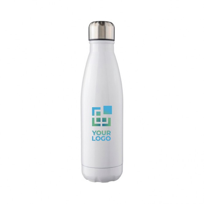Botella de acero inoxidable con tapón de rosca plateado 650ml
