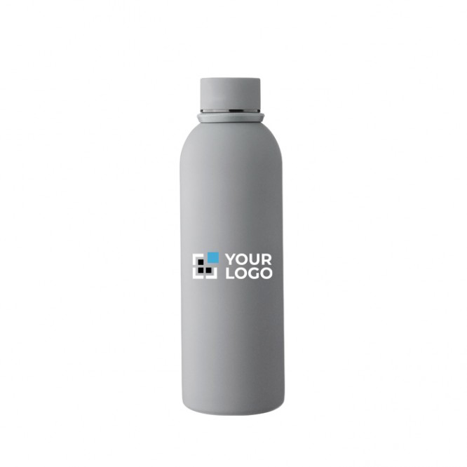Botella de acero inoxidable reciclado con revestimiento de caucho 500ml