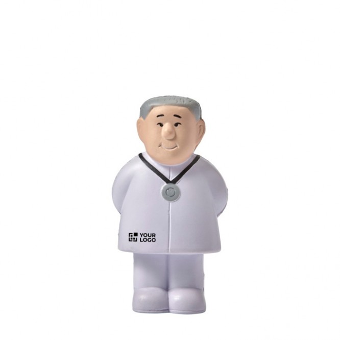 Antiestrés de espuma PU en forma de Doctor para personalizar