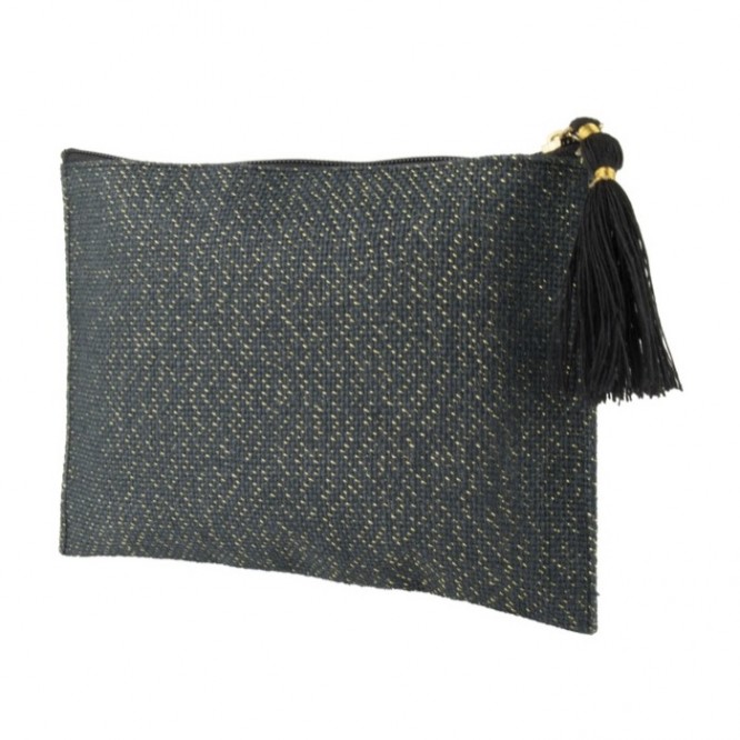 Neceser con detalles dorados