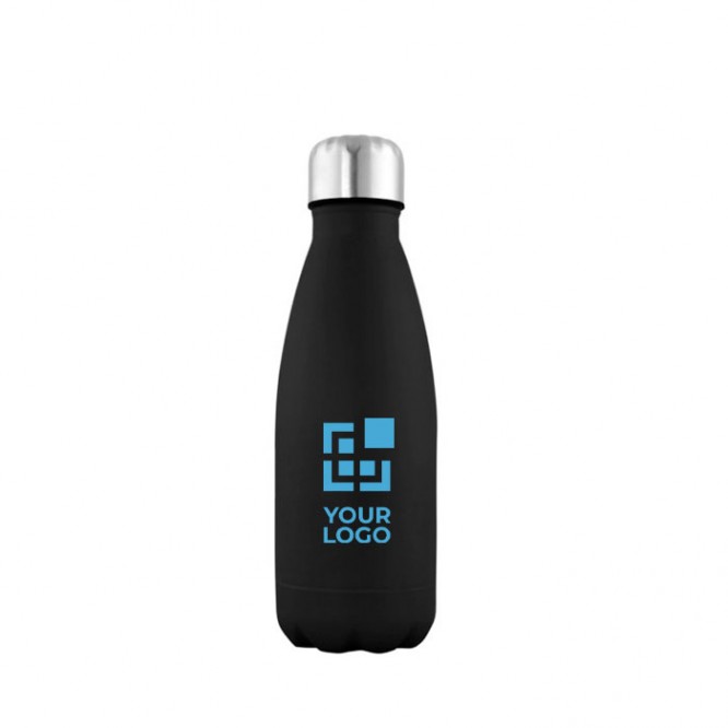 Botella de acero inoxidable con tapón plateado y capacidad de 500ml