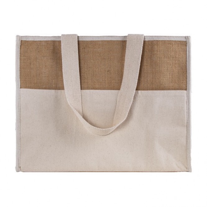 Bolsa térmica de yute con velcro
