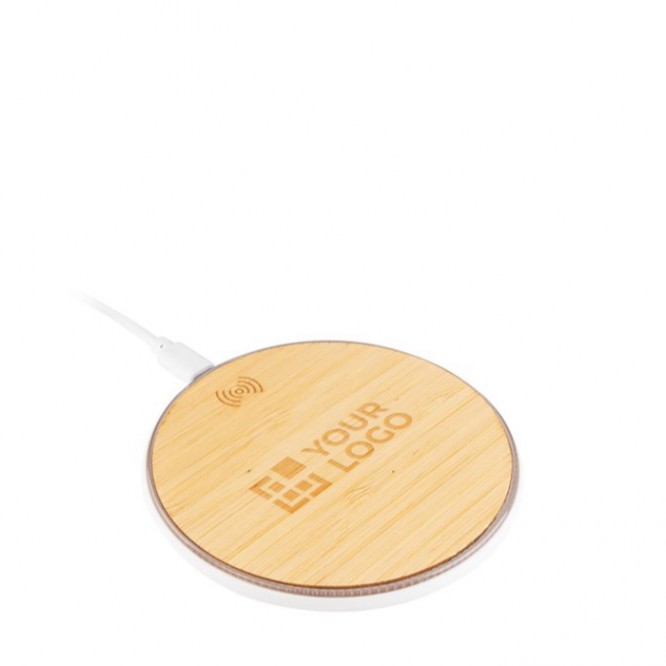 Cargador inalámbrico aspecto de bambú redondo Bamboo Cargador inalámbrico aspecto de bambú redondo Bamboo
