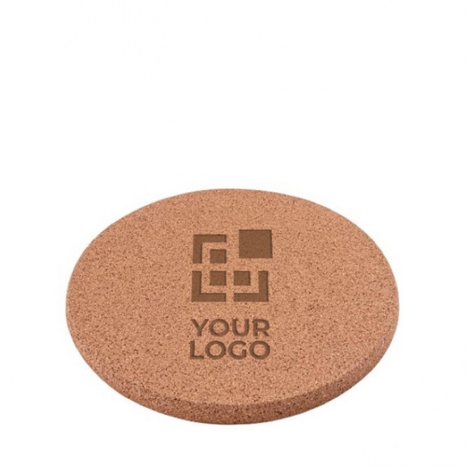 Portaollas circular hecho de corcho para personalización