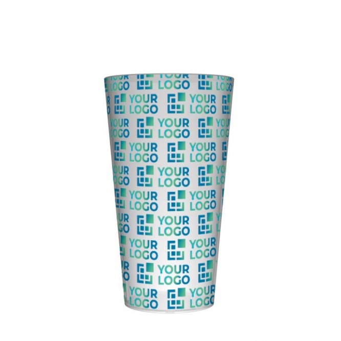 Vaso sin BPA con logotipo de color transparente con logo