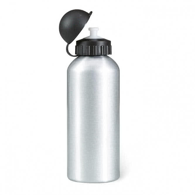 Botella de aluminio personalizada 600ml color Plateado Mate