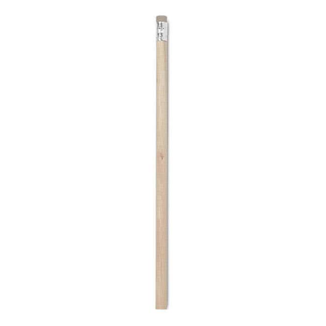 Lápiz personalizado barato con goma color Madera