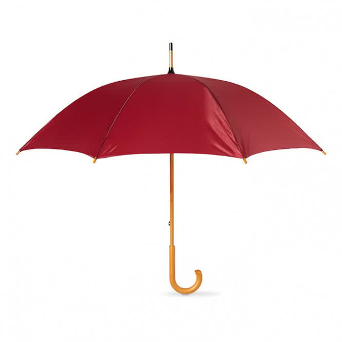 Paraguas personalizado 23'' con mango de madera color Burdeos