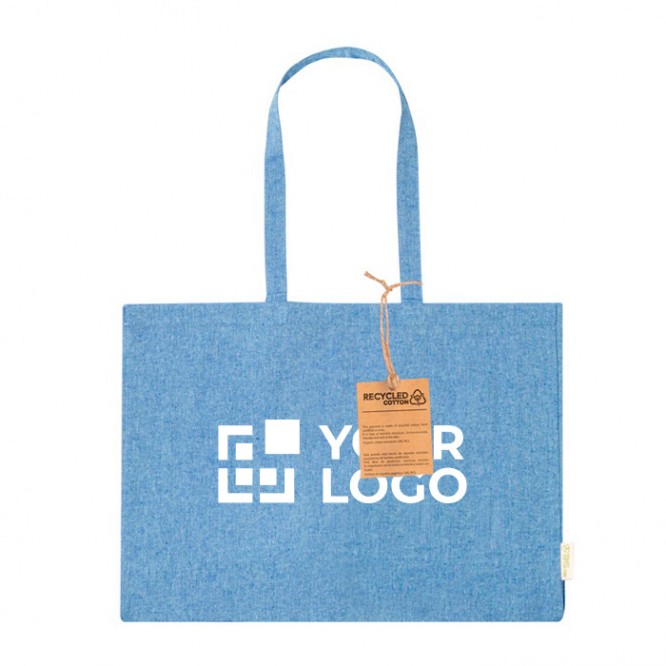 Bolsa de 100% algodón reciclado con asas largas 220g/m2