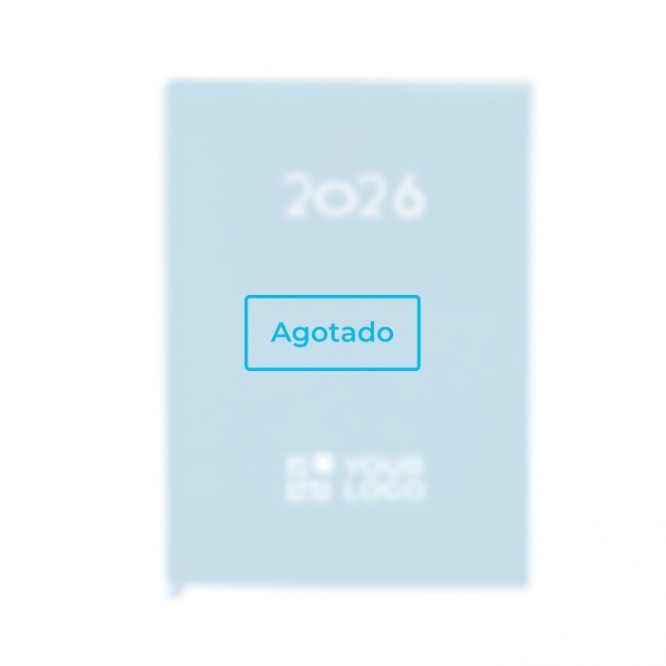 Agenda de tapa rígida de PU con vista diaria en inglés y español B5 vista principal - agotado