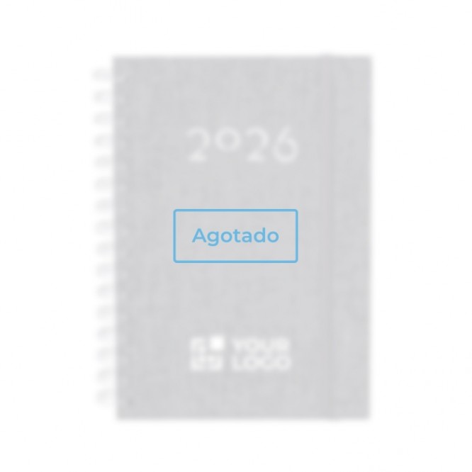 Agenda de anillas de RPET con vista diaria en inglés y español A5 vista principal - Agotado Agenda de anillas de RPET con vista diaria en inglés y español A5 vista principal - Agotado