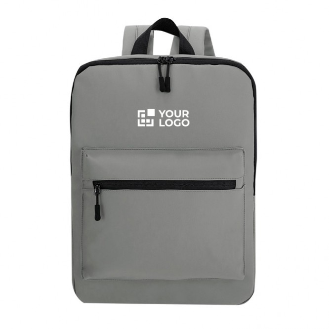 Mochila para portátil de suave PU con bolsillo frontal 15