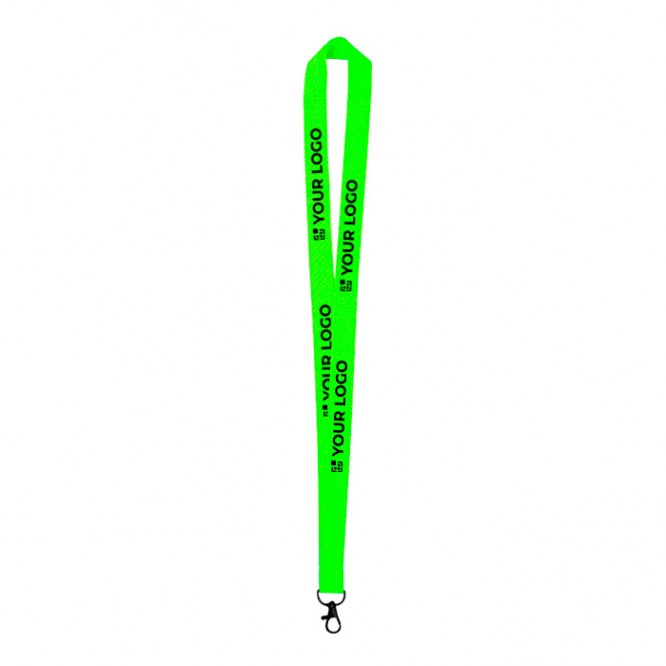 Lanyard en colores neones de poliéster con gancho giratorio