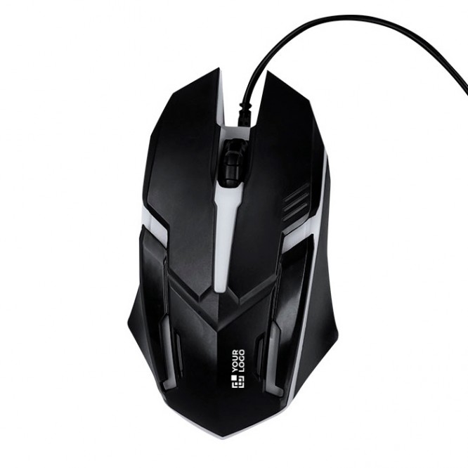 Ratón de conexión USB retroiluminado con luz LED para gamers