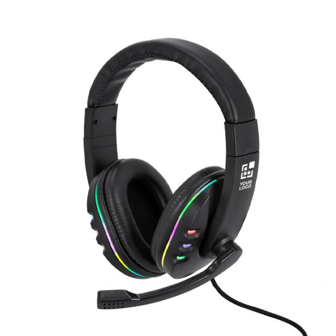 Auriculares de diadema retroiluminados con luz LED para gamers