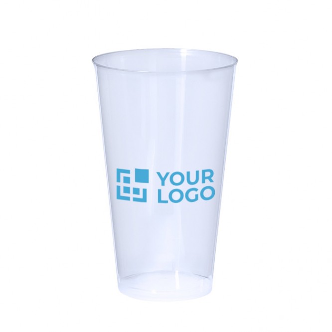 Vaso reutilizable de plástico con acabado translúcido 450ml