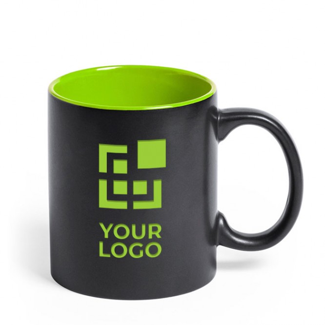 Tazas de cerámica personalizadas color verde claro