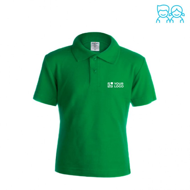 Polo para niños promocional algodón color verde