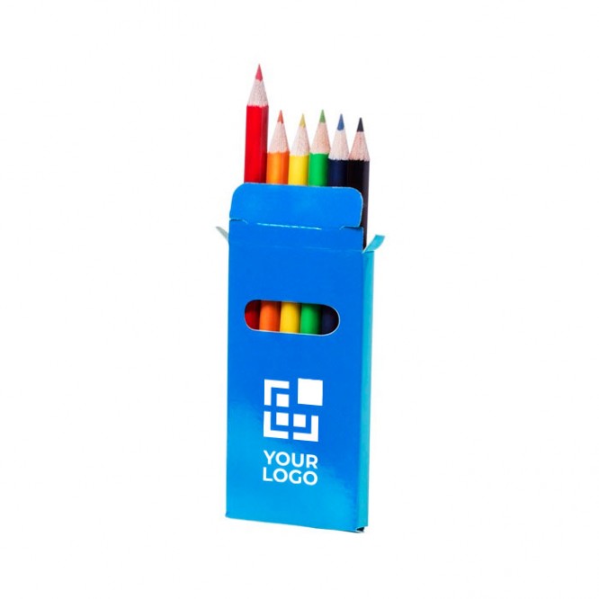 6 colores en caja personalizable llamativa color azul